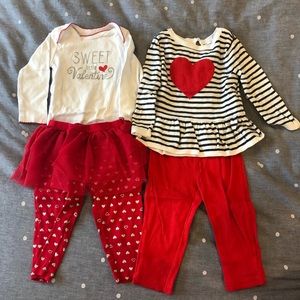 [bundle of 2] Adorable Valentines Outfits, EUC